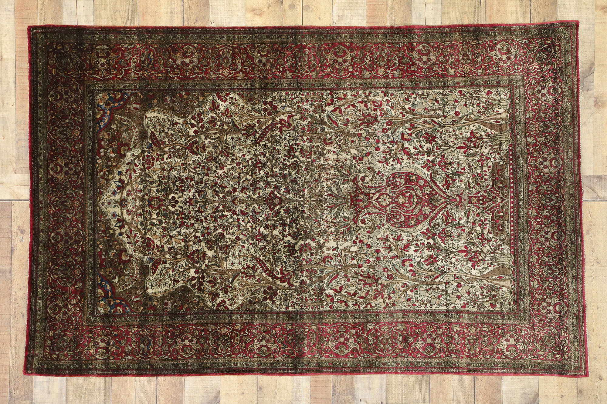 Vintage Silk Rug 5x7 Persian Carpet, Burnt Orange, Antique Oriental Rug,  Very Fine, Signed by Master Weaver, 350 KPSI, 4' 6 X 6' 7, Wow -  Canada