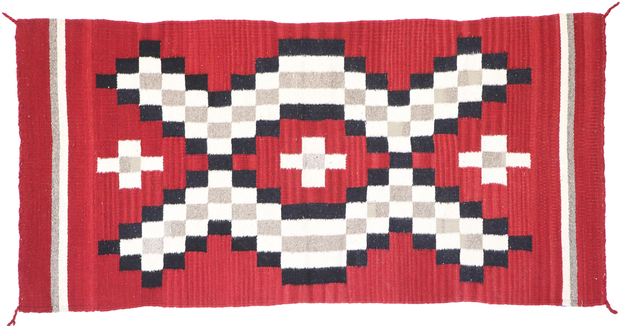 2 x 5 Vintage Red Ganado Navajo Rug 77958