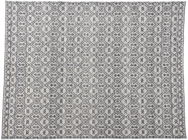 8 x 11 Moroccan Gray Textured High-Low Kilim Rug 31030