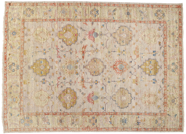 10 x 14 Modern Earth-Tone Oushak Rug 31078