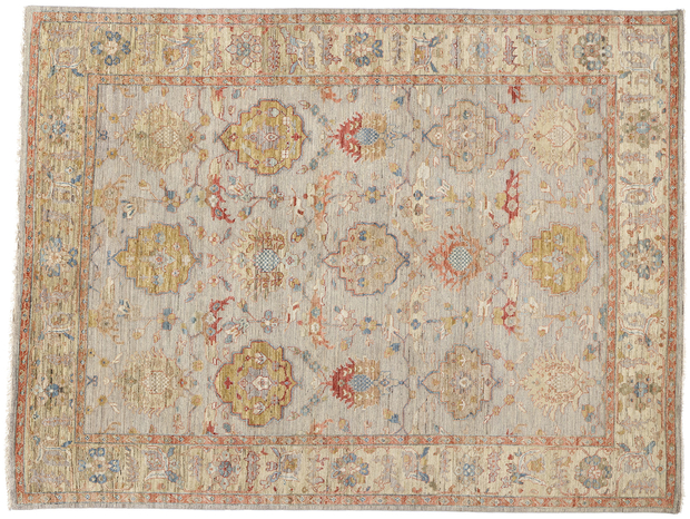 9 x 12 Modern Earth-Tone Oushak Rug 31055