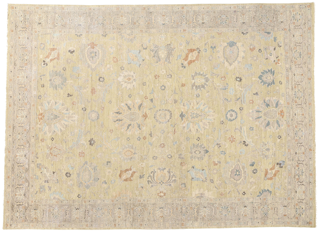 9 x 12 Modern Earth-Tone Oushak Rug 31056