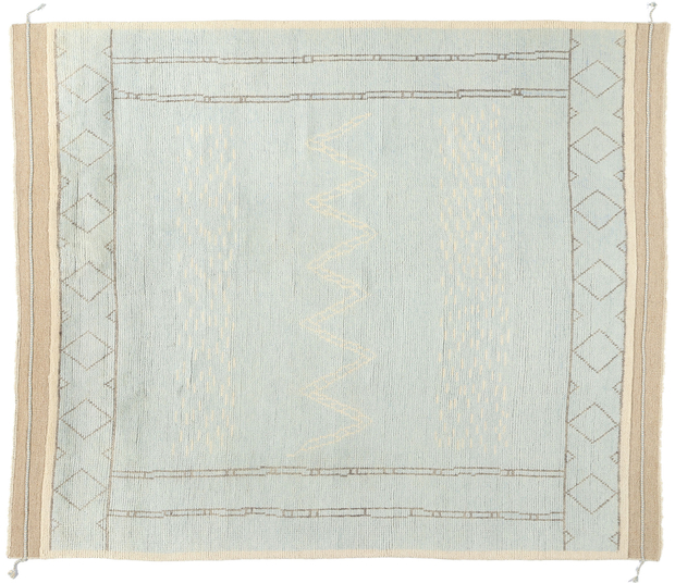 8 x 10 Light Blue Bohemian Moroccan Rug 31244