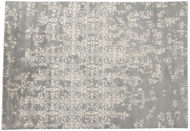 7 x 10 Modern Gray Erased Damask Rug 31146