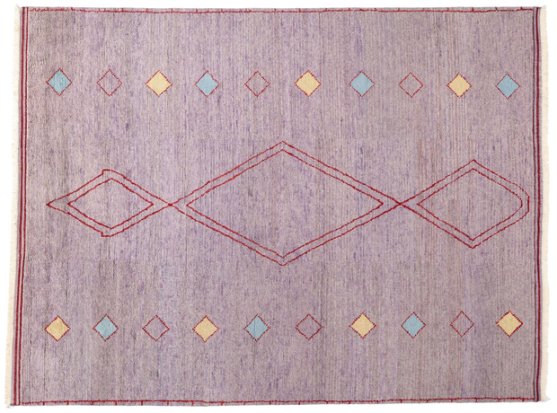 9 x 12 Modern Tribal Purple Boho Moroccan Rug 31080