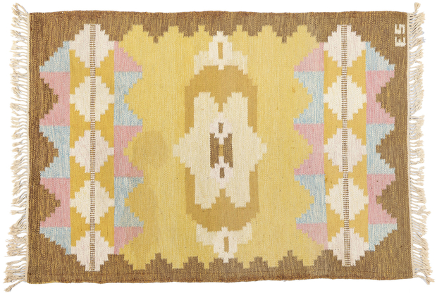 4 x 6 Evy Svensson Vintage Swedish Rollakan Rug 78824