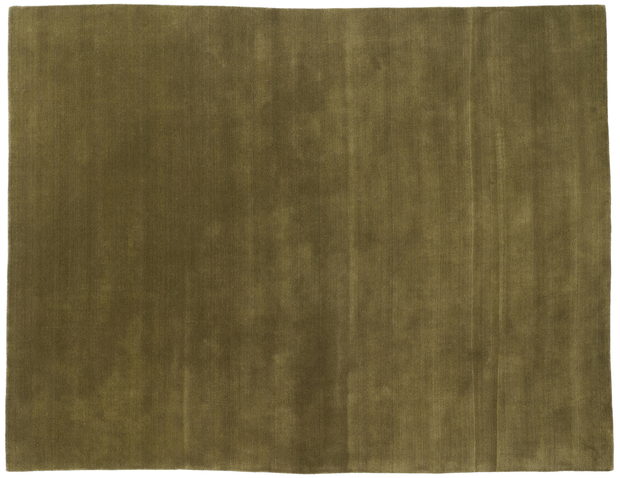 9 x 12 Solid Olive Green Modern Rug 31161