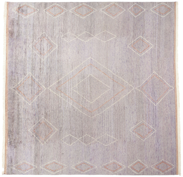 12 x 12 Modern Tribal Purple Square Moroccan Rug 31300