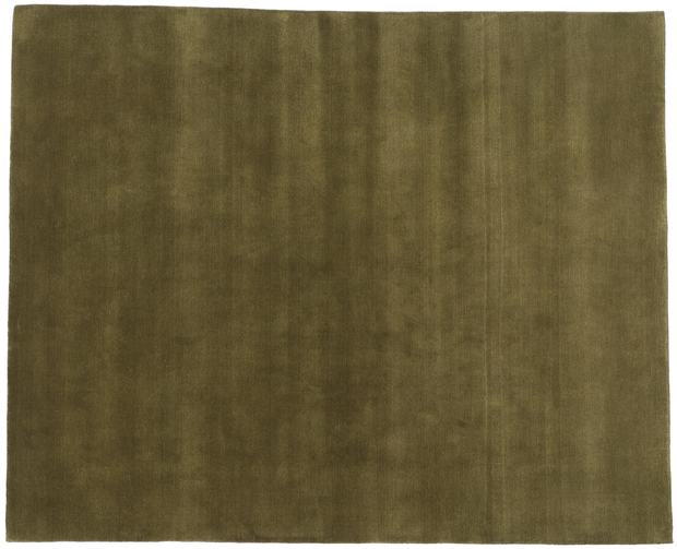 8 x 10 Solid Olive Green Modern Rug 31154