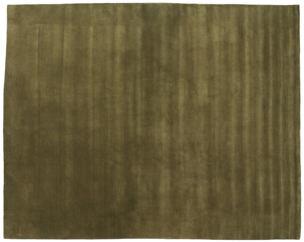 10 x 13 Solid Olive Green Modern Rug 31153