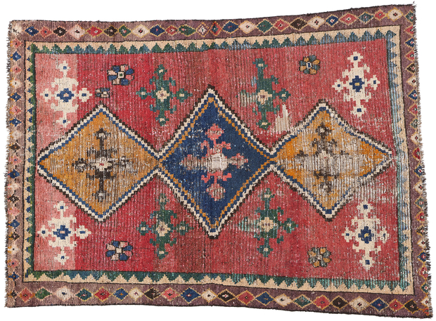 5 x 6 Distressed Vintage Persian Lori Rug 78870