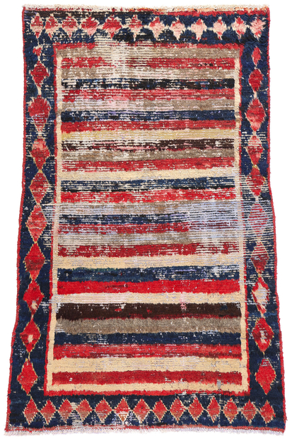 4 x 6 Vintage Persian Lori Striped Rug 78875