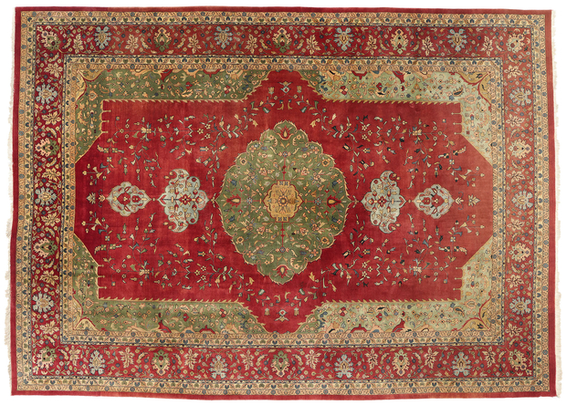 10 x 14 Vintage Indian Agra Rug 78897