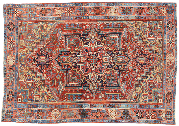 8 x 11 Antique Persian Heriz Rug 90007