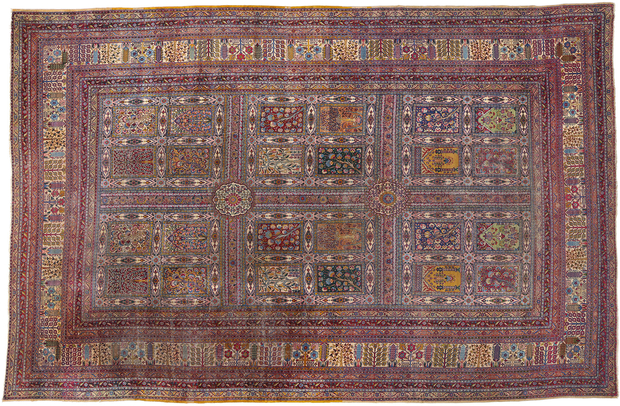 11 x 17 Antique Persian Kerman Rug 90012