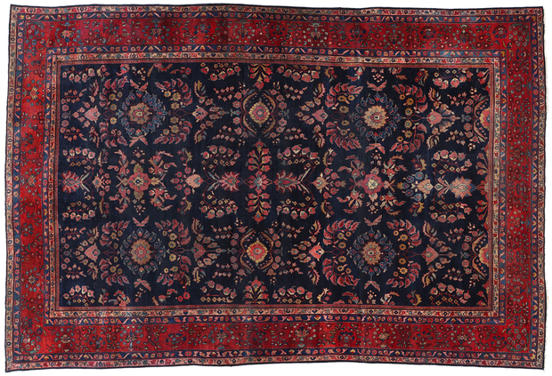 12 x 19 Oversized Antique Persian Sarouk Mahal Rug 90023