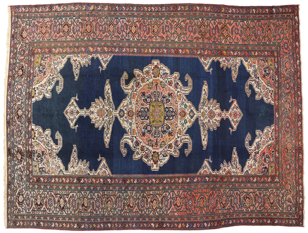 12 x 16 Late 19th Century Antique Persian Hamadan Rug 90026