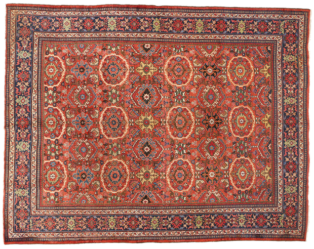 11 x 14 Antique Red Persian Mahal Rug 90029