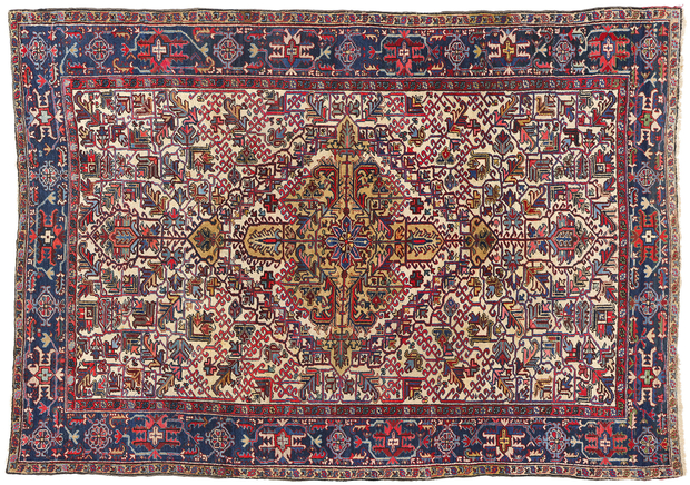 8 x 11 Vintage Persian Heriz Rug 90011