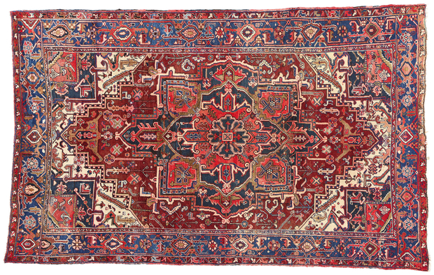 7 x 11 Vintage Persian Heriz Rug 90010