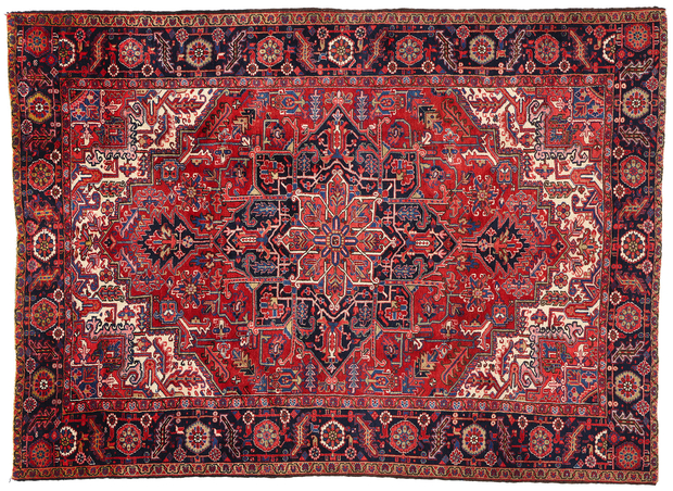 8 x 12 Vintage Persian Heriz Rug 90008