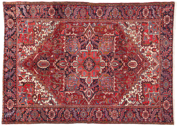 8 x 11 Antique Persian Heriz Rug 90003