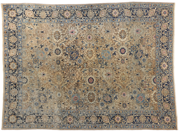 7 x 10 Distressed Antique Persian Tabriz Rug 90000