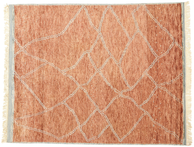 8 x 10 Burnt Sienna Cascade Modern Moroccan Rug 31246