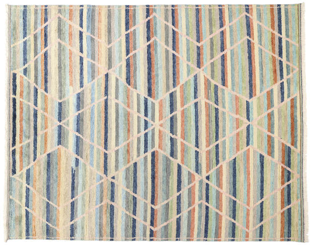 9 x 12 Prismatic Pathways Modern Moroccan Rug 31247