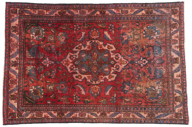 4 x 7 Distressed Antique Persian Bakhtiari Rug 77685