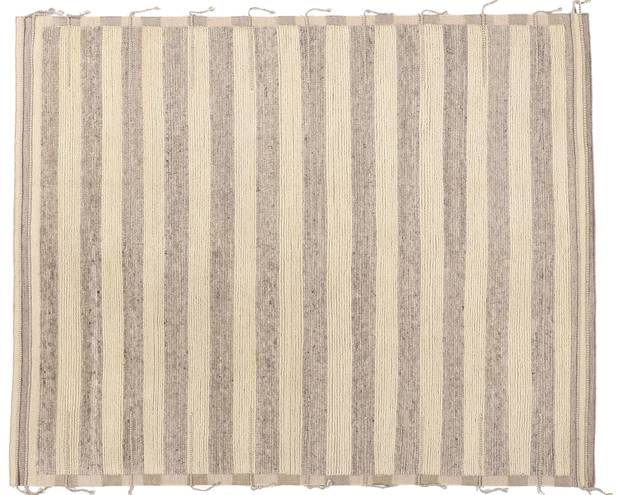 8 x 10 Linear Drift Organic Modern Striped Moroccan Rug 31210