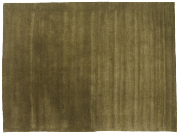 9 x 12 Solid Olive Green Modern Rug 31159