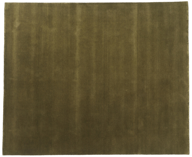 8 x 10 Solid Olive Green Modern Rug 31160