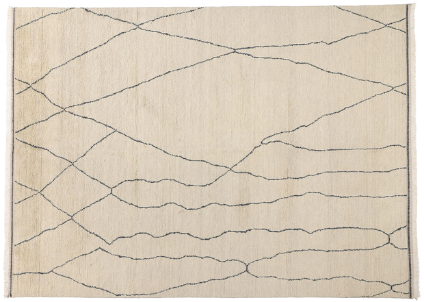 9 x 12 Rippled Silence Organic Modern Moroccan Rug 31292