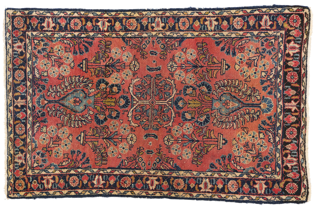 3 x 4 Antique Persian Hussainabad Hamadan Rug 78947