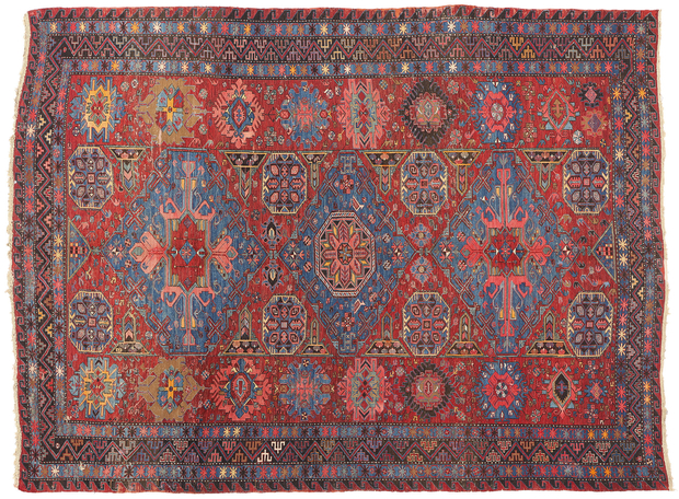 8 x 11 Antique Caucasian Soumak Rug 78953