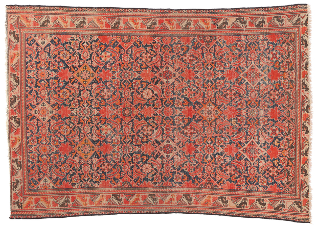 4 x 6 Distressed Antique Persian Malayer Rug 78970