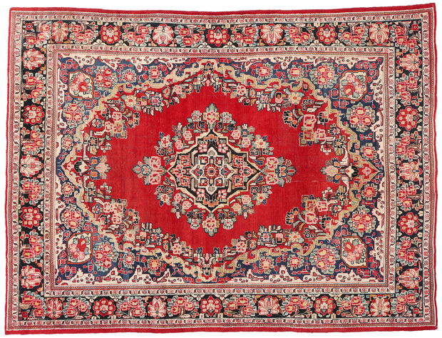 9 x 13 Antique Persian Mahal Rug 78961