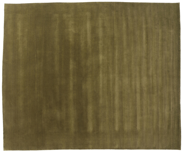 10 x 12 Solid Olive Green Modern Rug 31149