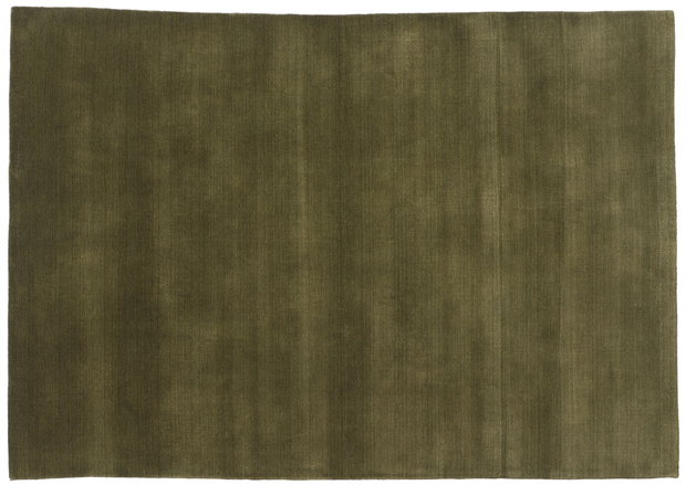 6 x 9 Solid Olive Green Modern Rug 31165