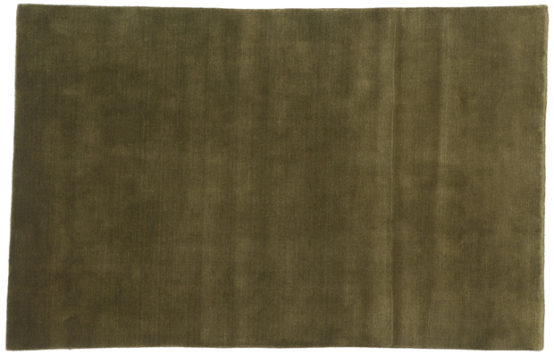 5 x 8 Solid Olive Green Modern Rug 31168