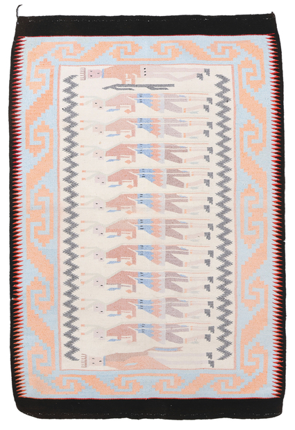 5 x 7 Vintage Yeibichai Navajo Rug 78934