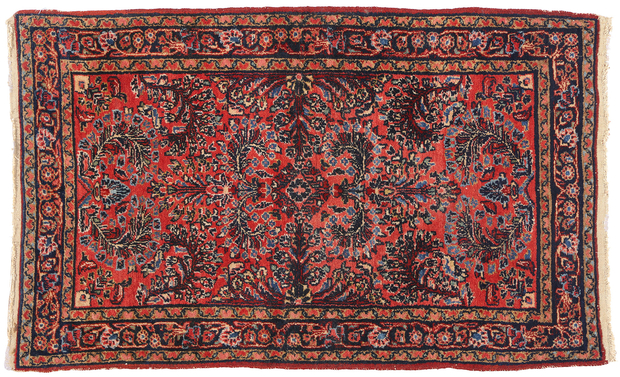 3 x 4 Antique Persian Hussainabad Hamadan Rug 78995