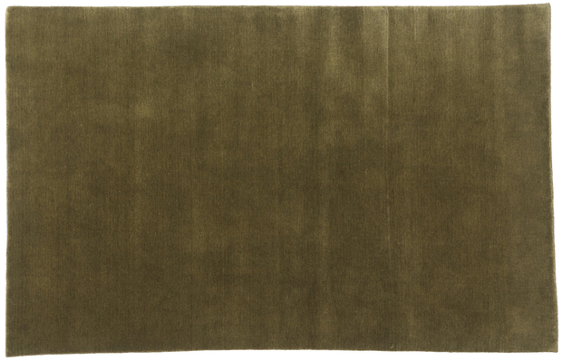 5 x 8 Solid Olive Green Modern Rug 31175