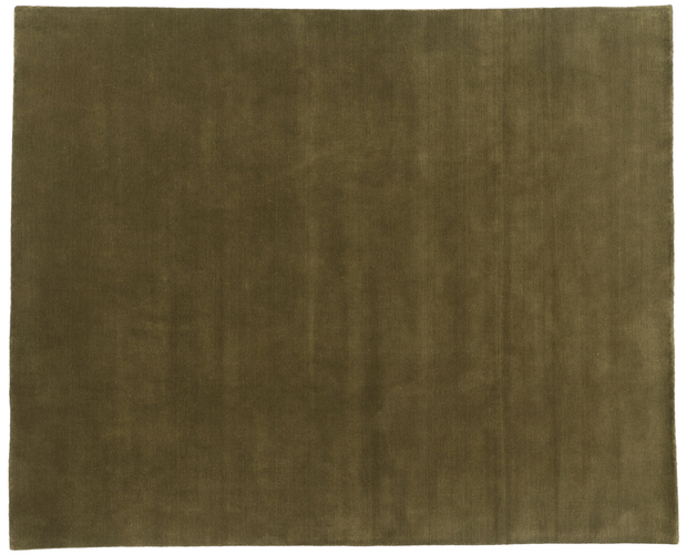 8 x 10 Solid Olive Green Modern Rug 31158