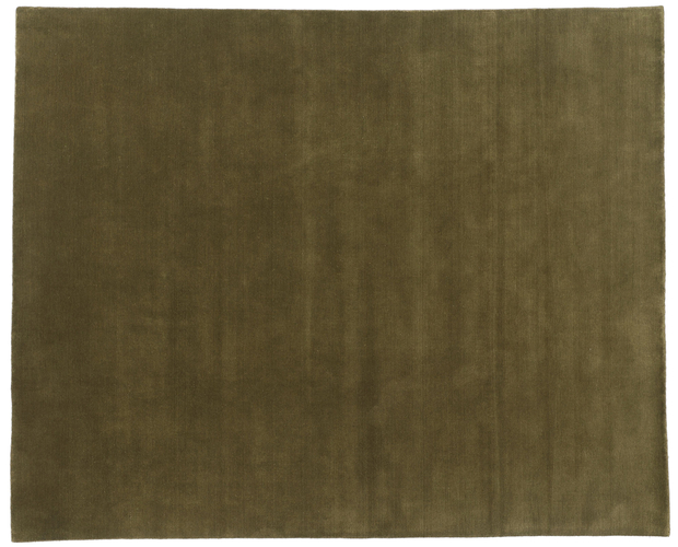 10 x 12 Solid Olive Green Modern Rug 31157