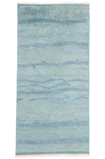 4 x 8 Tranquil Tides Modern Blue Moroccan Rug 31308