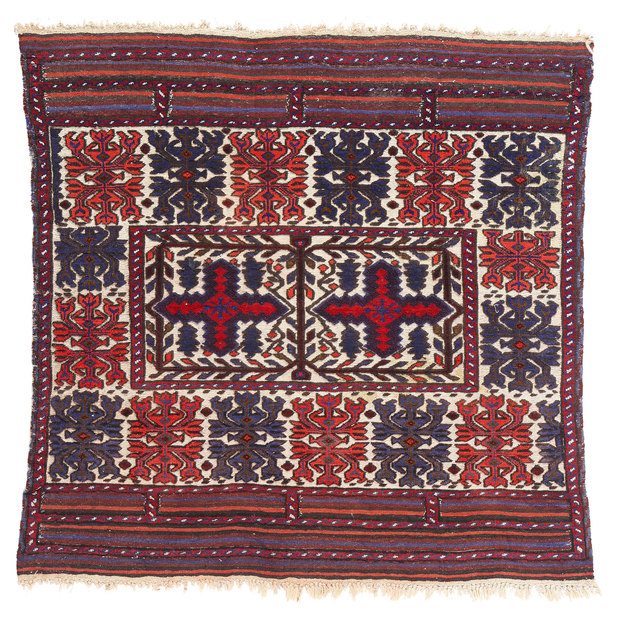 4 x 4 Antique Caucasian Soumak Rug 79092