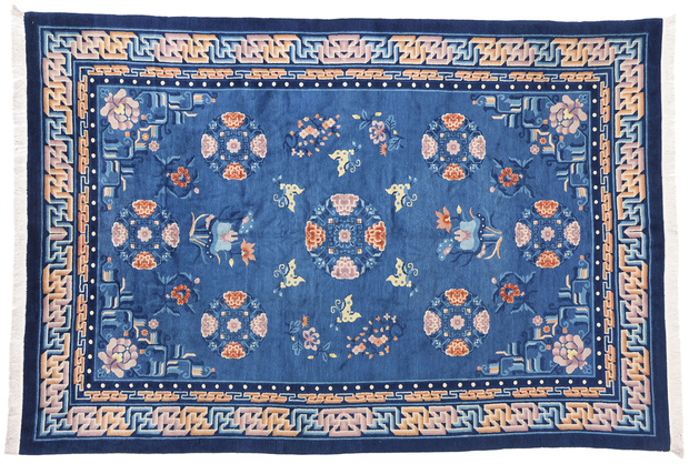 6 x 9 Antique Blue Chinese Peking Rug 79078