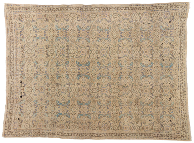 8 x 10 Distressed Antique Persian Tabriz Rug 61386